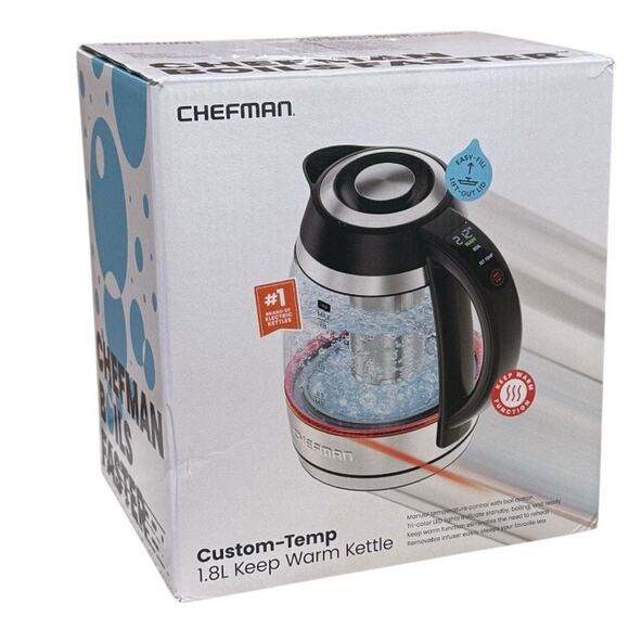 NEW Chefman 1.8L ELECTRIC TEA KETTLE Digital Precision + Tea Infuser Boil Water - Picture 7 of 7
